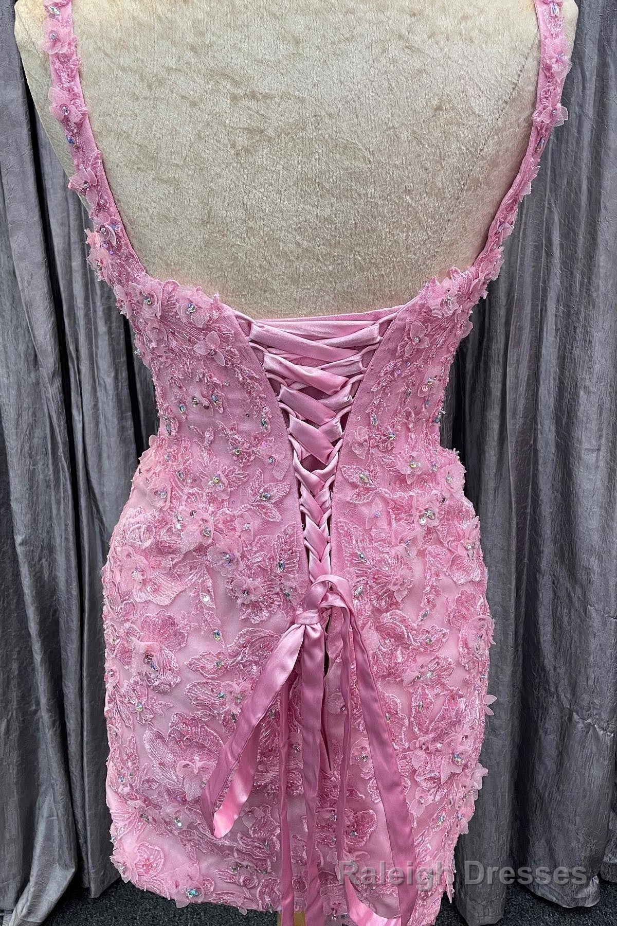 Pink Tulle Floral Appliques Sweetheart Lace-Up Quinceanera Dress