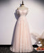 Pink Tulle Lace Long Prom Dress Pink Tulle Lace Formal Dress