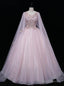 Pink Tulle Sequins Beading Embroidery Quinceanera Dress