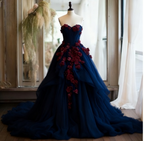 Pink Vintage A-Line Sweetheart Lace Tulle Long Prom Gowns Applique Wedding Dresses