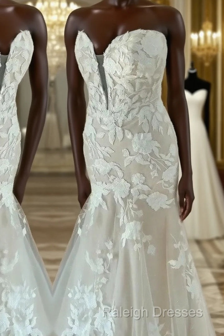 Plus Size Boho Wedding Dress Mermaid Appliques