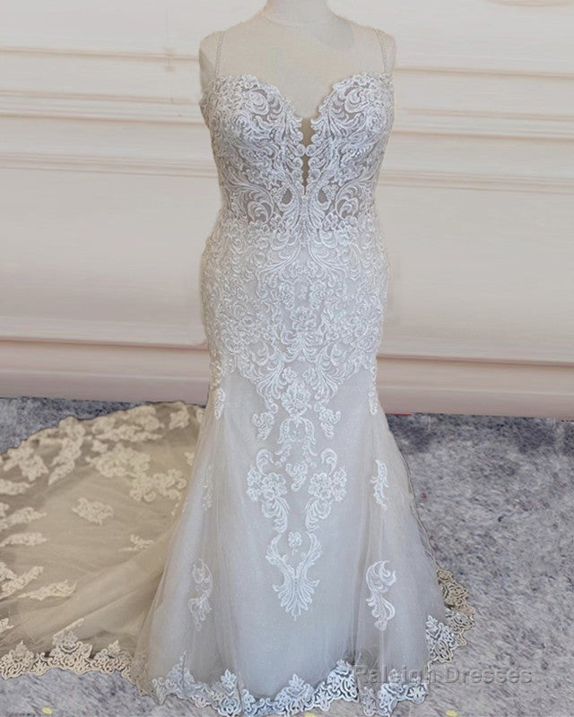 Plus Size Lace Wedding Dresses Mermaid Sweetheart