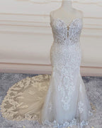 Plus Size Lace Wedding Dress Mermaid Sweetheart