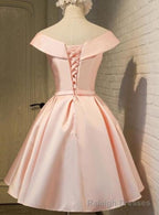 A Line Princess V Neck Sleeveless Sash Satin Short Homecoming Dresses