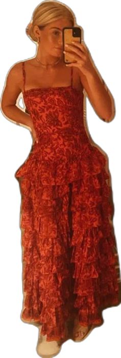 Popular Spaghetti Straps Floor Length Prom Dresses New Fashion Tiered Prom Dresses