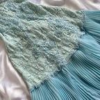 Powder Blue Sparkling Charming Retro Princess Stunning Unique Fashionable Beautiful Elegant Delicate Lace Short Lace Sequin Homecoming Dress Prom Dress Evening Dress Birthday Party Dress Prom Dress