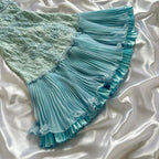 Powder Blue Sparkling Charming Retro Princess Stunning Unique Fashionable Beautiful Elegant Delicate Lace Short Lace Sequin Homecoming Dress Prom Dress Evening Dress Birthday Party Dress Prom Dress