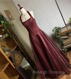 Pretty A Line Halter Burgundy Sleeveless Evening Dress Organza Long Prom Dresses