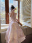 Pretty A Line Halter Pink Chiffon Floral Ankle Length Evening Dress Prom Dresses