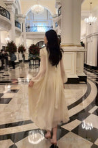 Pretty A Line High Neckline Chiffon Ankle Length Evening Dress Prom Dresses