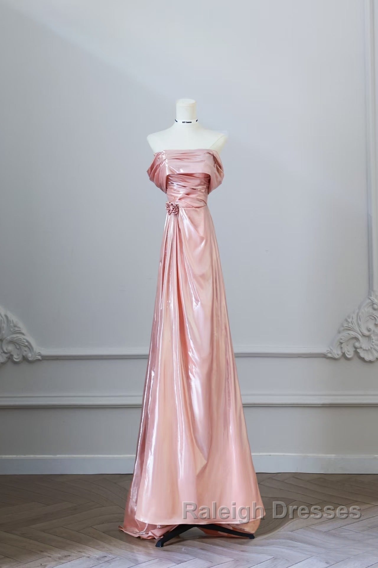 Pretty A Line Off The Shoulder Sequin Pink Long Prom Dresses Evening Gowns