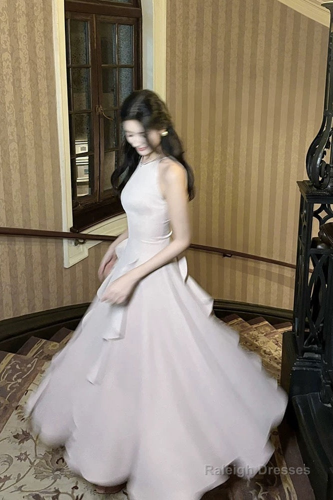 Pretty A Line Ruffles Ankle Length Pink Evening Dress Prom Dresses