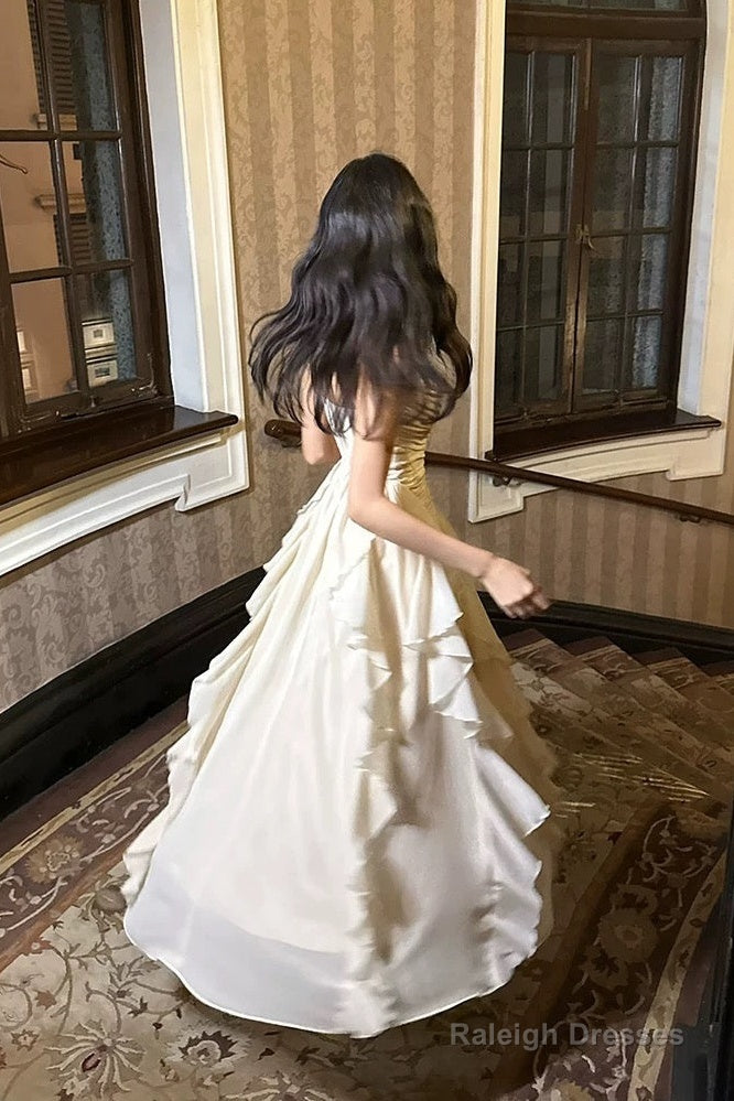 Pretty A Line Spaghetti Straps Chiffon Ankle Length Evening Dress Prom Dresses Main image