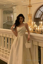Pretty A Line Spaghetti Straps Ivory Date Night Dress Prom Dresses Birthday Party Outfit