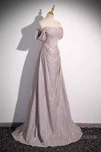 Pretty A Line Square Neckline Sleeveless Long Evening Party Dress Pink Prom Dresses