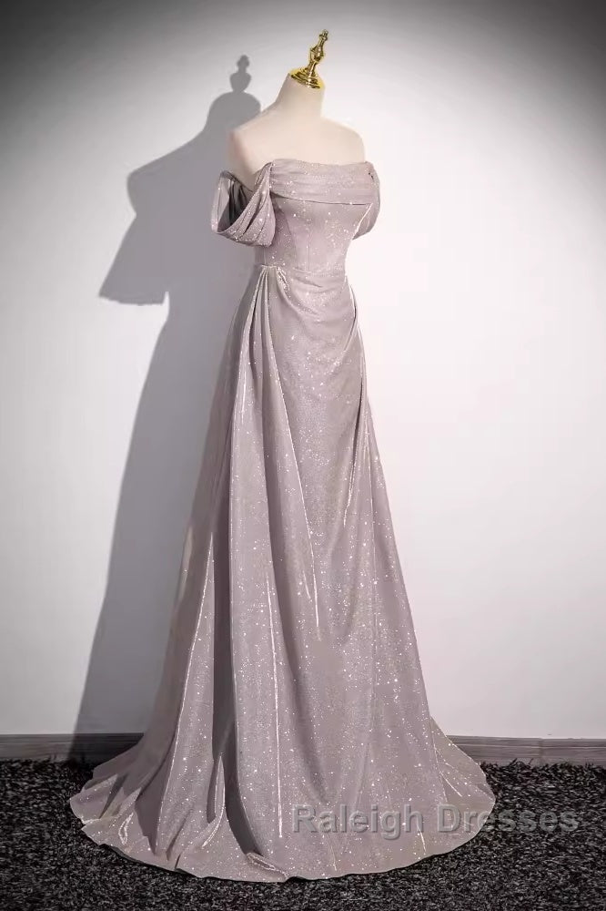 Pretty A Line Square Neckline Sleeveless Long Evening Party Dress Pink Prom Dresses