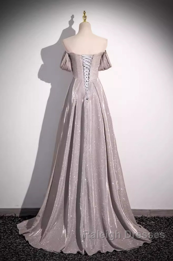 Pretty A Line Square Neckline Sleeveless Long Evening Party Dress Pink Prom Dresses