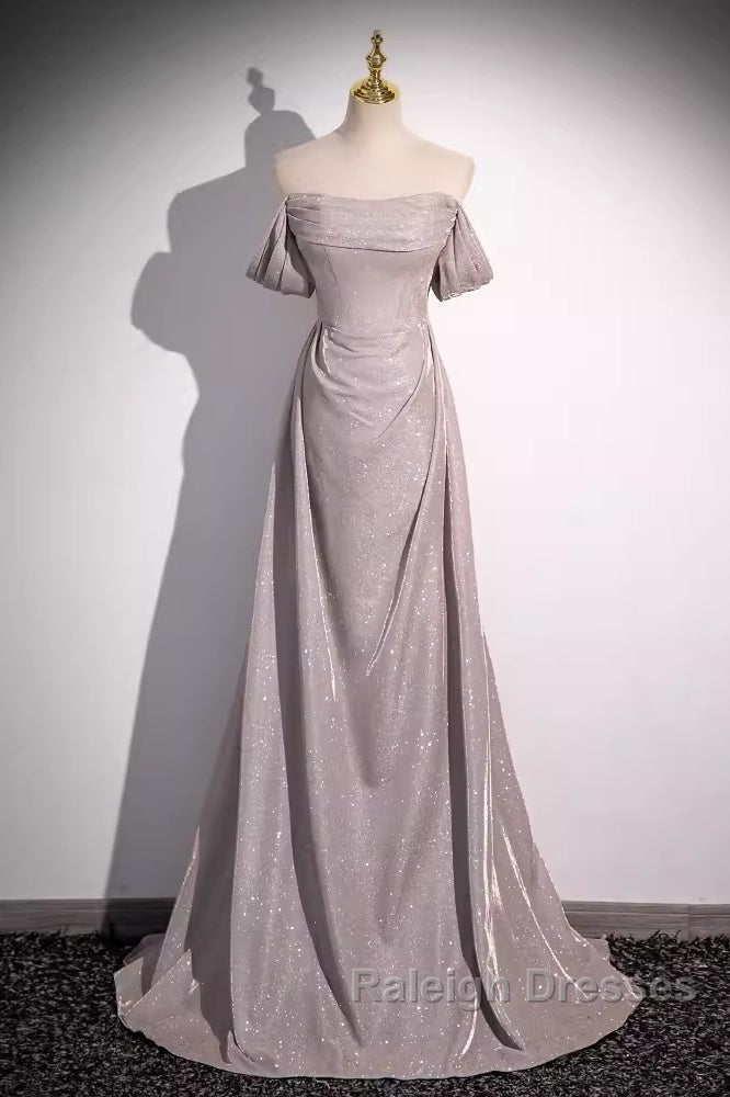 Pretty A Line Square Neckline Sleeveless Long Evening Party Dress Pink Prom Dresses