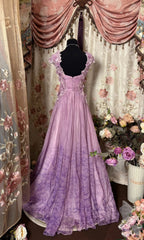 Pretty A-Line Sweetheart Neckline Long Tulle Lilac Prom Dress Prom Dresses