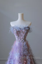 Pretty A-Line Sweetheart Tulle Prom Dress Long Prom Gowns