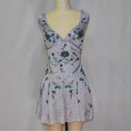 Pretty A-Line V Neck Gray Chiffon Prom 8Th Grade Homecoming Dress Summer Middle School Hoco Dresses 18Th Birthday Outfits