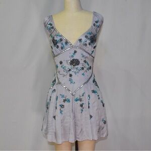 Pretty A-Line V Neck Gray Chiffon Prom 8Th Grade Homecoming Dress Summer Middle School Hoco Dresses 18Th Birthday Outfits