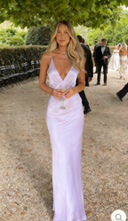 Simple Light Blue Long Prom Dress