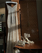 Pretty Mermaid Halter Neckline Long Sequin Champagne Prom Dress Prom Dresses