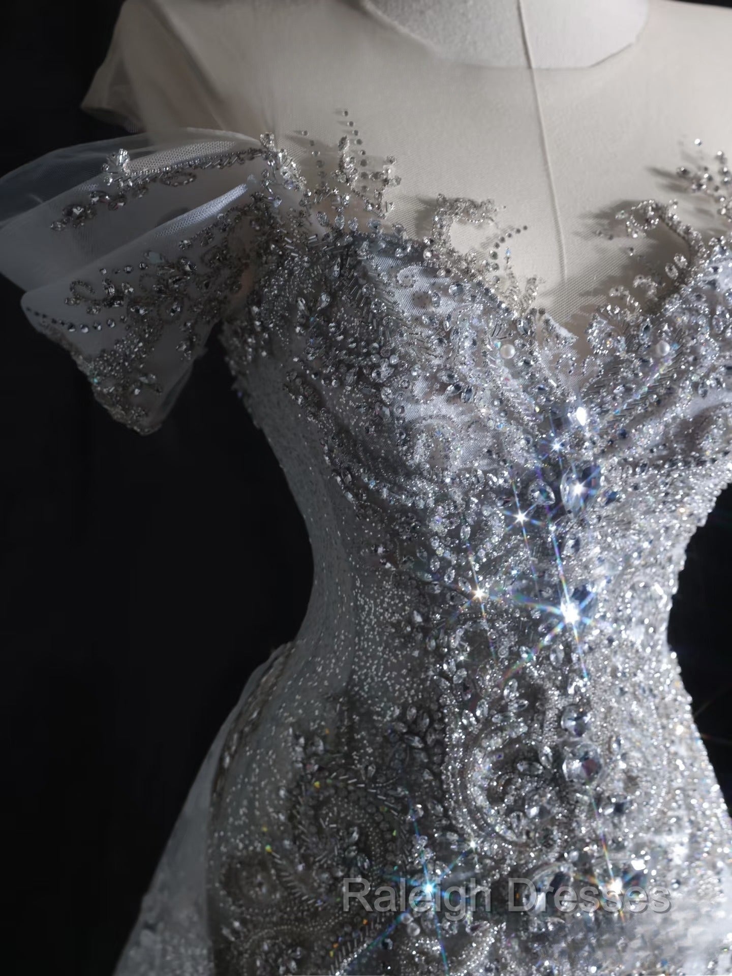 Pretty Mermaid Off The Shoulder Silver Beads Long Prom Dresses Formal Evening Dress