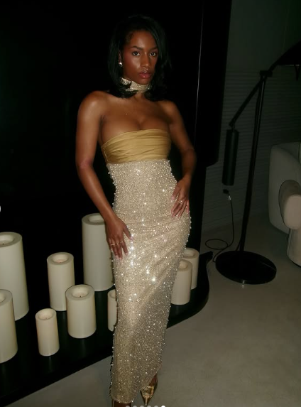 Pretty Mermaid Strapless Long Yellow Sequin Satin Prom Dress Prom Dress