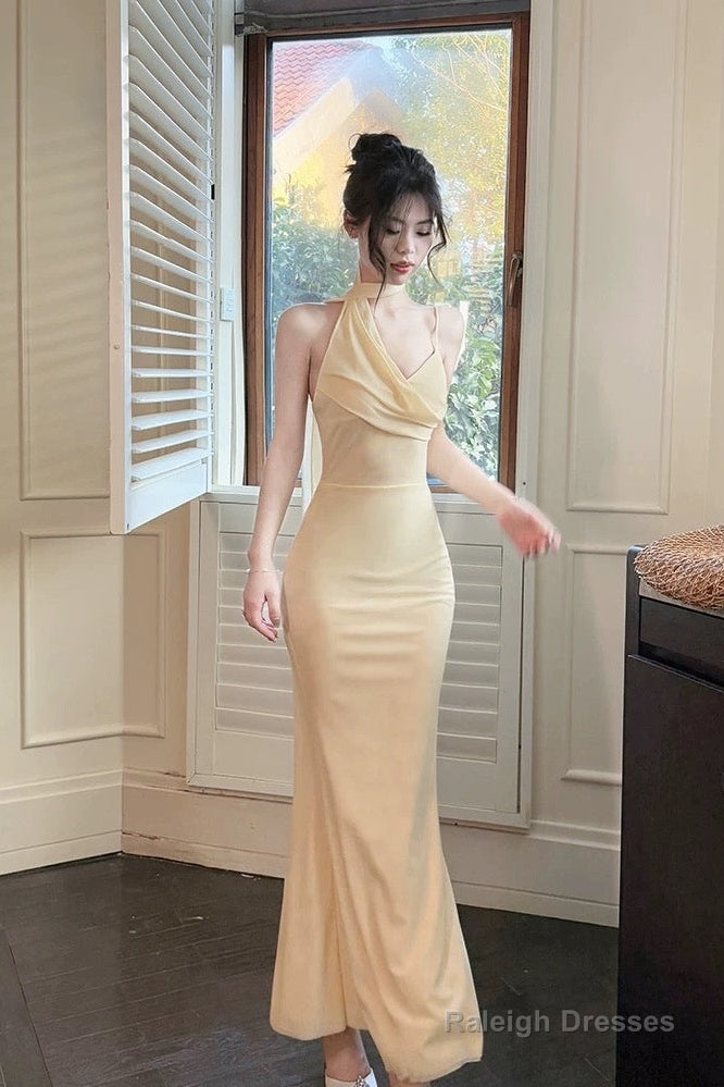 Pretty Mermaid Straps Long Prom Dresses