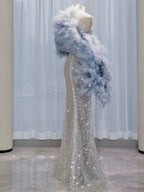 Pretty Mermaid Sweetheart Sequin Long Evening Dress Prom Dresses Birthday Outfits