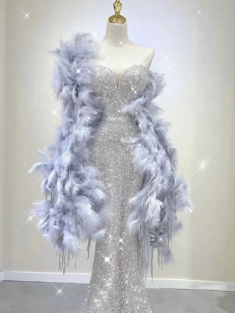 Pretty Mermaid Sweetheart Sequin Long Prom Dresses Prom Dress Birthday Outfits