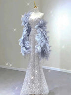Pretty Mermaid Sweetheart Sequin Long Prom Dresses Prom Dress Birthday Outfits