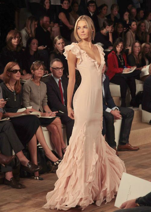 Pretty Mermaid V Neckline Long Chiffon Prom Dress Prom Dresses