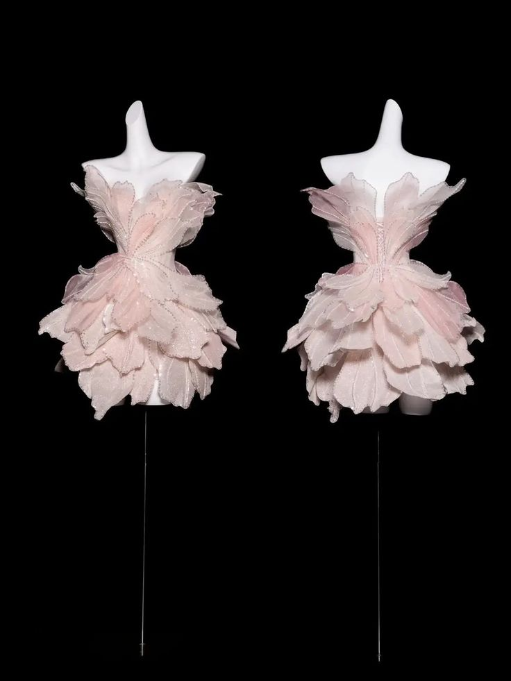 Pretty Pink Organza Sequin Beaded Homecoming Dresses Strapless Birthday Prom Dresses