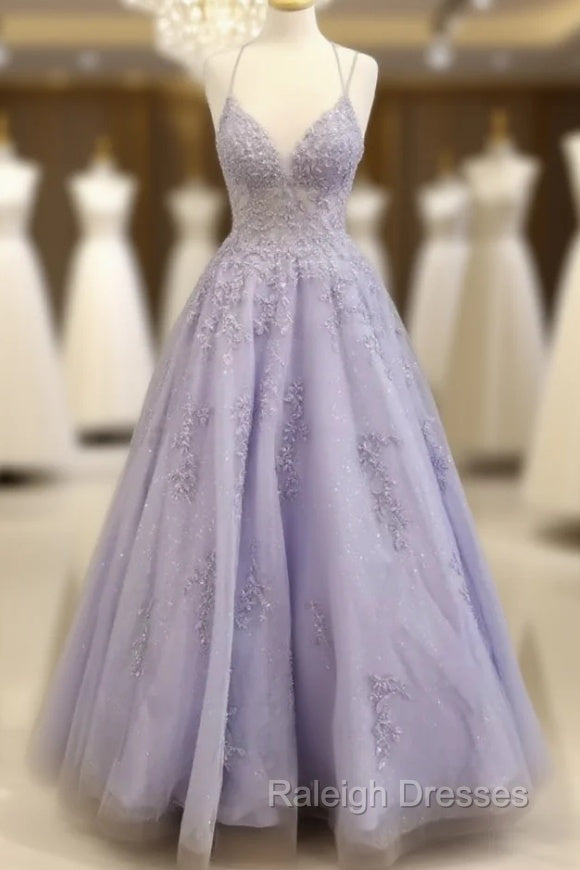 Pretty prom dresses, Purple prom dress, Light purple prom dress Main image