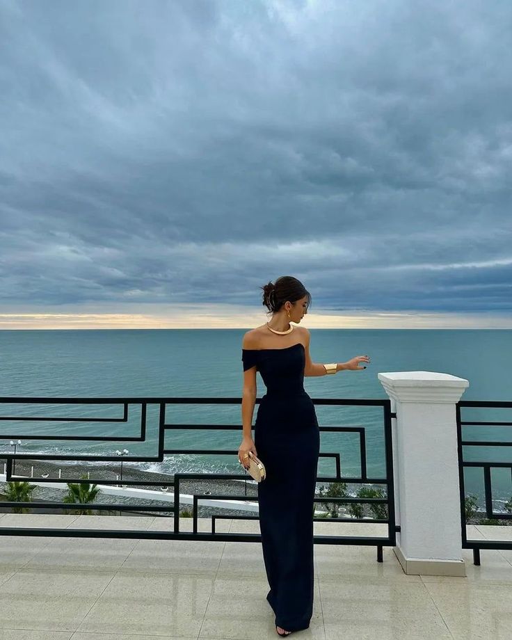 Pretty Sheath Off The Shoulder Black Prom Dress Long Prom Dresses