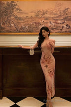 Pretty Sheath Strapless Pink Floral Date Night Dress Prom Dresses Birthday Party Outfit