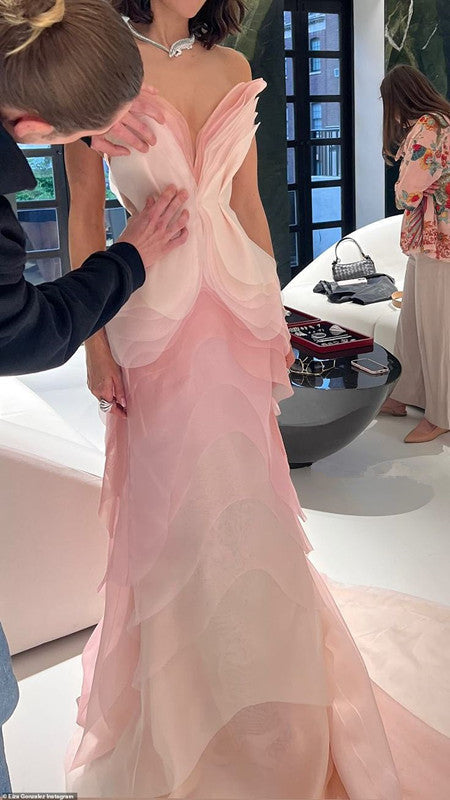 Pretty Sheath Sweetheart Floral Ombre Pink Tulle Sleeveless Prom Dress