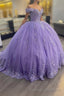 Lilac Corset Mexican Quinceanera Dress Ball Gown