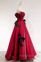 Princess A Line Off The Shoulder Party Dresses Red Prom Dresses