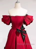 Princess A Line Off The Shoulder Party Dresses Red Prom Dresses