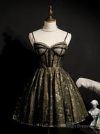 Princess Black Hoco Dress Short Homecoming Dresses