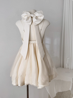 Princess Bowknot Halter Neck Sling Waist Net Tulle Puffy Birthday Prom Dress Homecoming Dress