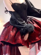 Princess Party Dress Lolita Dress Christmas Dress Burgundy Birthday Dresses