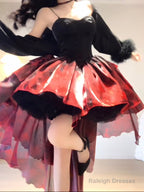 Princess Party Dress Lolita Dress Christmas Dress Burgundy Birthday Dresses