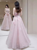 Princess Pink Sequin Long Prom Dress Party Dresses