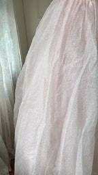 Princess Pink Strapless Bow Sequined Tulle Ball Gown Prom Dress Sweet 16 Dress