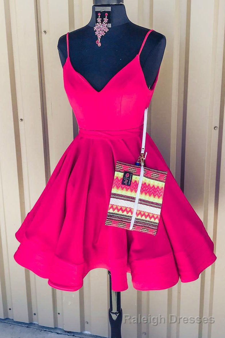 Princess Short Hot Pink Homecoming Dress Main image